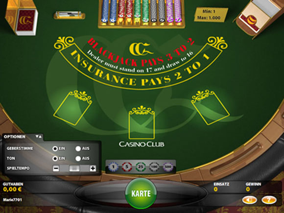 Blackjack online spielen