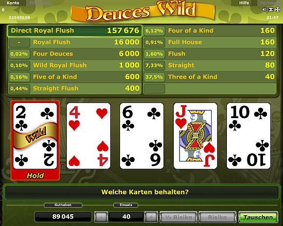 Deuces Wild spielen